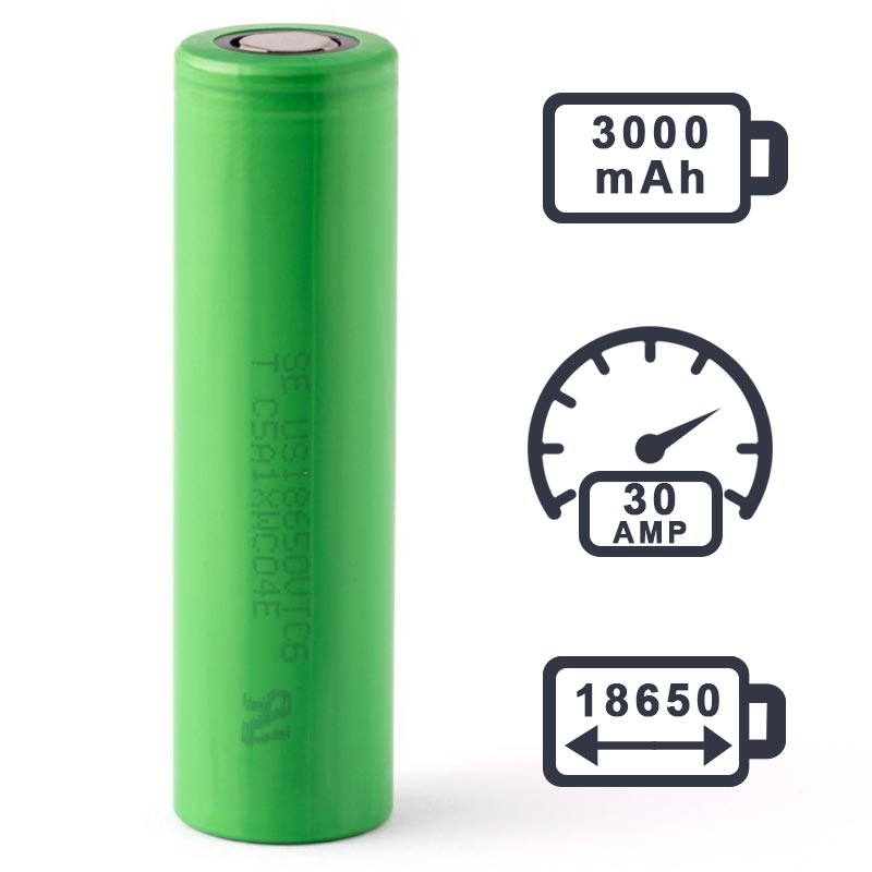 Аккумулятор Sony VTC6 3000mAh 30A NEW – купить в интернет магазин Vape ...